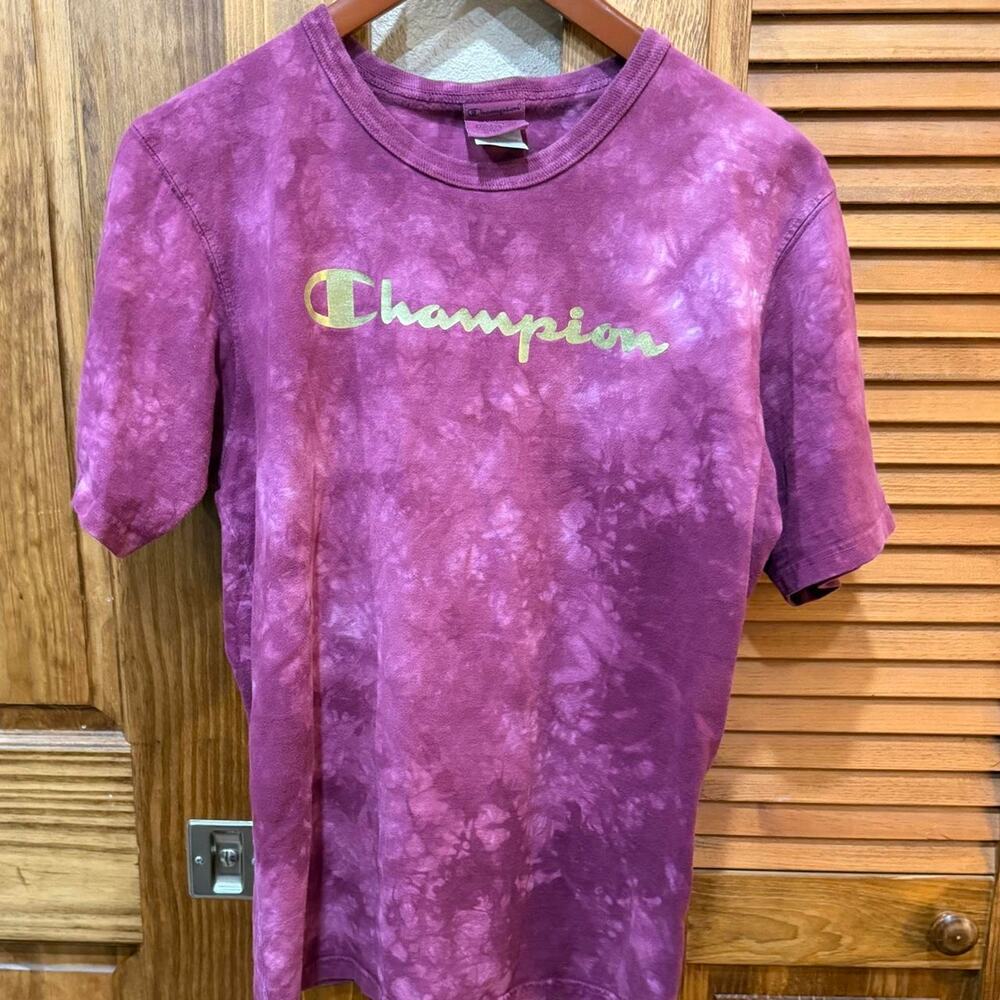 Champion purple tie dye tee